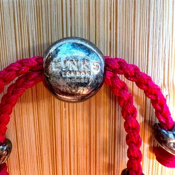 Genuine Rare Links London Magenta Friendship Bracelet 925 Sterling Silver - Picture 2 of 5